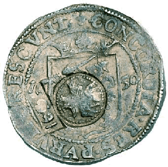 Ефимок с признаком 1655 г. Надчеканен на Дальдере 1650 г. Нидерланды, г. Гельдерн. Аверс и Реверс