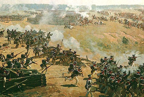 Фрагмент панорамы «Бородинская битва». Гвардейская артиллерия