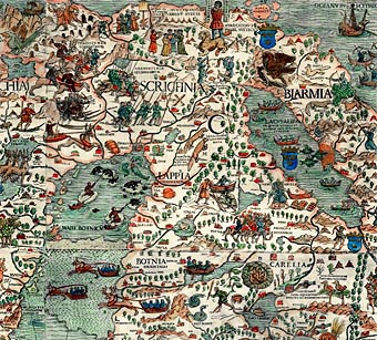 Биармия. Большая карта севера Европы Carta Marina, 1539 г. (5473318 байт)