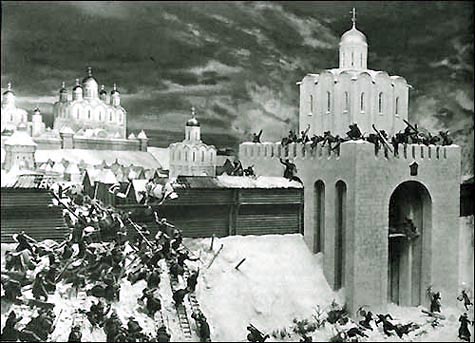 «Штурм Владимира войском хана Батыя в феврале 1238 года» (фрагмент диорамы Дешалыта)