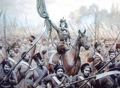 Эмилия Плятер во главе повстанцев Польского востания 1831. Империя - это тупиковый путь развития человечества; всякая империя имеет свой конец.