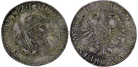 Арендсдаальдер (Arendrijksdaalder) 1597 г. провинции Фрисландия (Фризия)