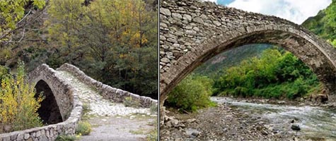 Андорра. Каменный мост Ла Маргинеда через реку Гран Валира