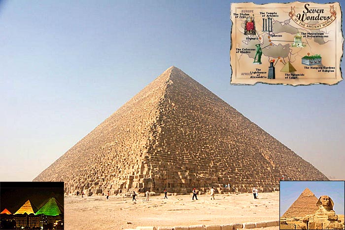   .  . Seven Wonders of the Ancient World. Great Pyramid of Giza. Image: 83K