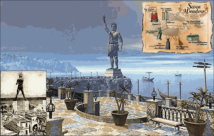   .  . Seven Wonders of the Ancient World. Colossus of Rhodes Image: 100K