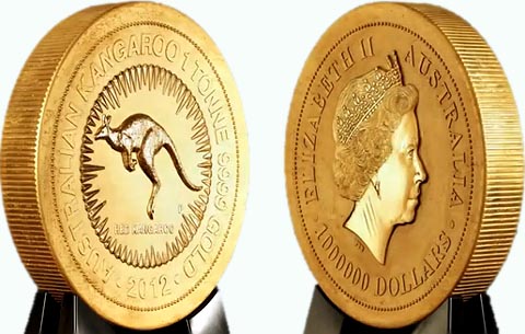 Австралийская золотая монета 1012 кг «Австралийский Кенгуру»