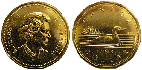 Канадский 1 доллар 2003 года «Луни»